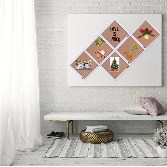 White Frame Cork Bulletin Boards - 6 pack - Picture 4 of 5